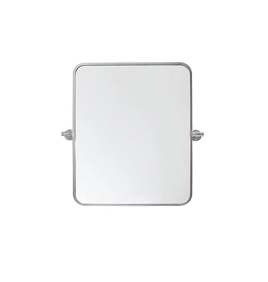 Elegant Soft Corner Pivot Mirror 20X24 In. in Silver MR6A2024SIL CLOSEOUT