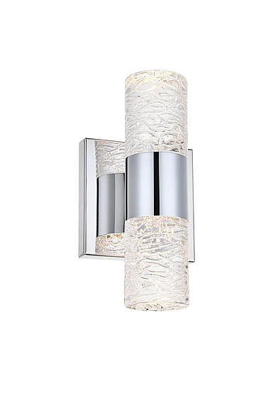 Elegant Vega 2 Light Chrome Led Wall Sconce 5200W5C
