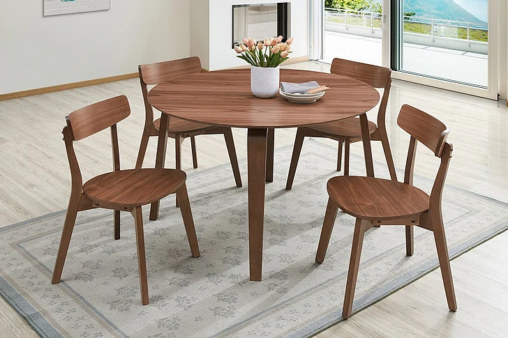 New Classic Furniture Gabby 5pc Dining Room Set in Walnut