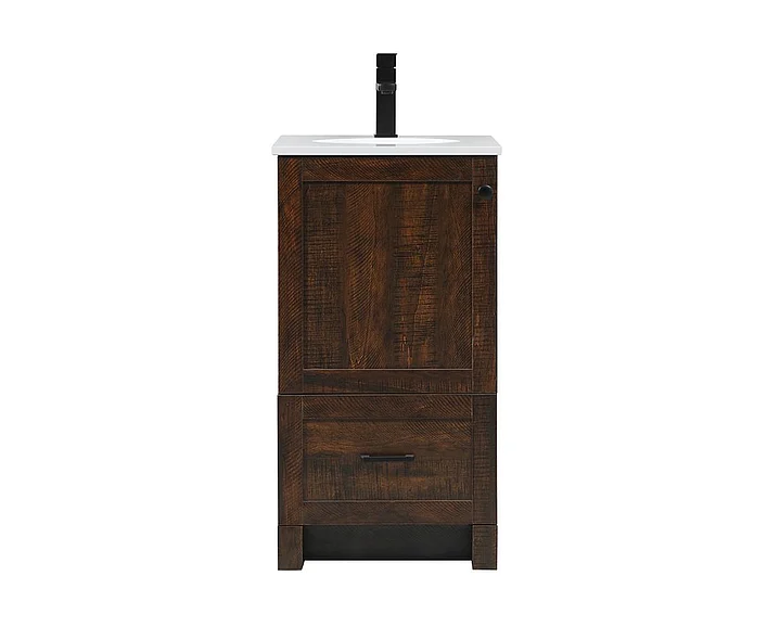 Elegant 18 In. Single Bathroom Vanity in Expresso VF2818EX