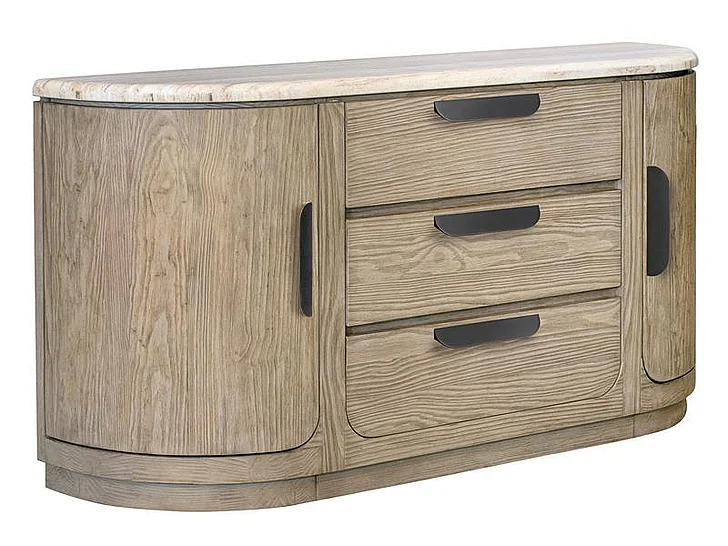 Magnussen Furniture Braelyn Buffet with Stone Top in Dorian Grey D5874-14 PROMO