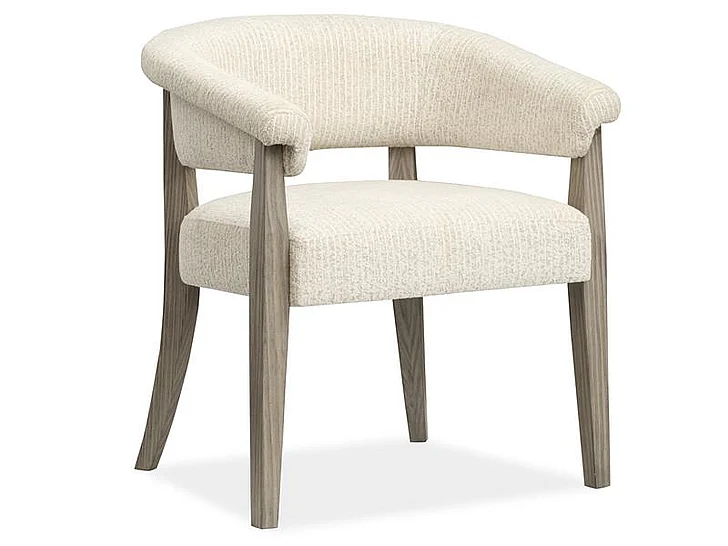 Magnussen Furniture Braelyn Host Arm Chair with Upholstered Seat & Back in Dorian Grey D5874-76 (Set of 2) PROMO