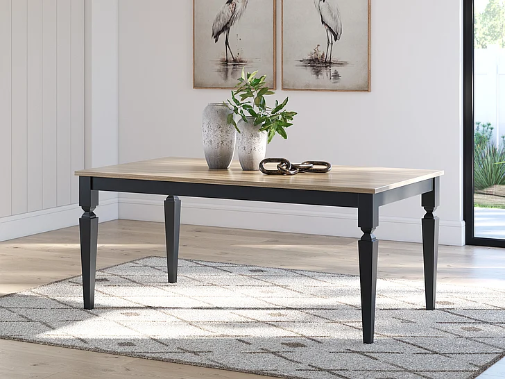 Mendinfort Rectangular Dining Table in Grayish Brown/Black NCD591-25