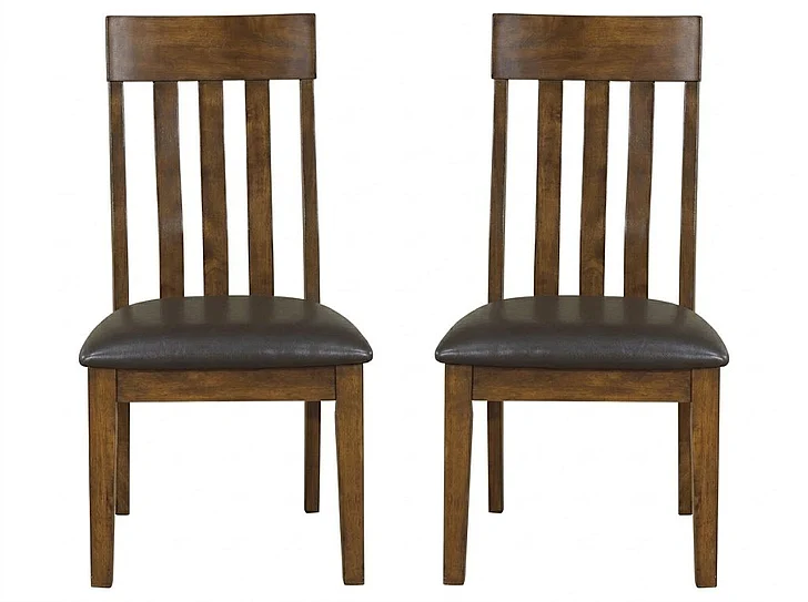 Ralene Upholstered Side Chair in Medium Brown (Set of 2) D594-01 FedEx/UPS