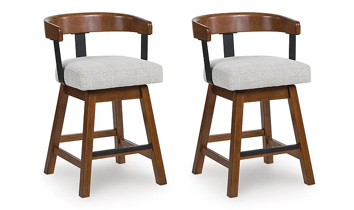 Ralene Counter Height Barstool (Set of 2) in Medium Brown D594-224