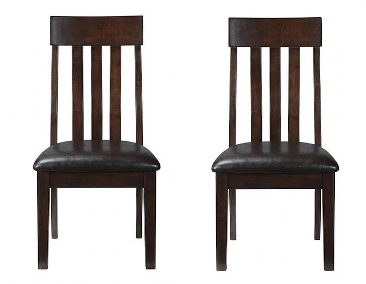 Haddigan Dining Side Chair in Dark Brown (Set of 2) FedEx/UPS