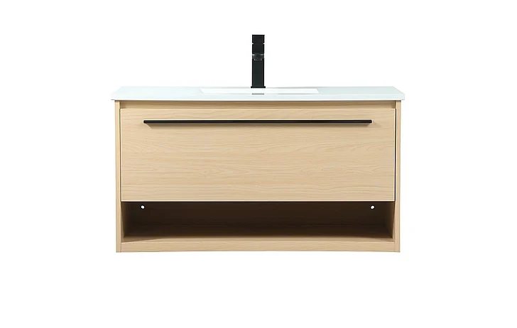Elegant 36 In. Single Bathroom Vanity in Maple VF43536MMP CLOSEOUT