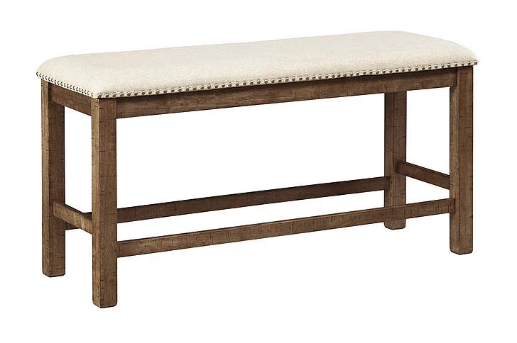 Moriville Double Upholstered Bench in Nutmeg Brown D631-09 FedEx/UPS