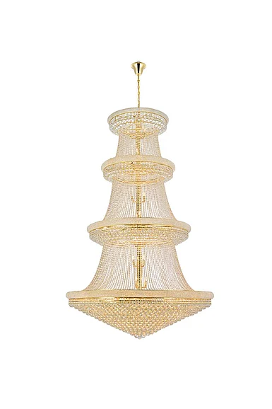 Elegant Primo 56 Light Gold Chandelier Clear Royal Cut Crystal V1800G62G/RC