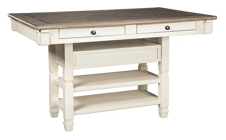 Bolanburg Rectangular Counter Table in White/Oak D647-32