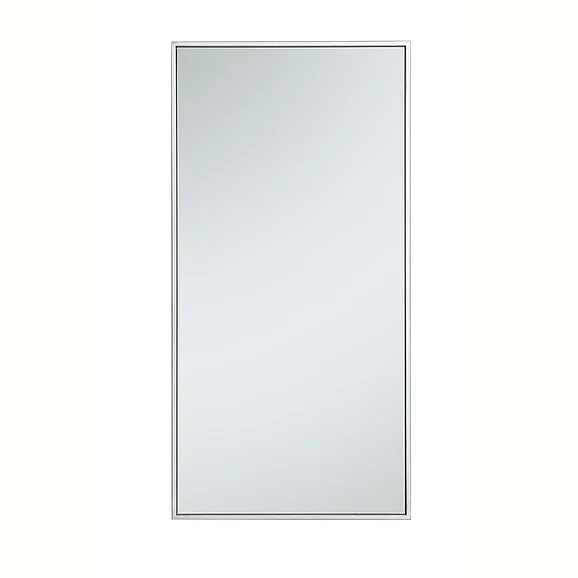 Elegant Metal Frame Rectangle Mirror 18 In. in Silver MR41836S