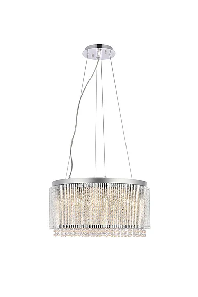 Elegant Influx 12 Light Chrome Pendant Clear Royal Cut Crystal V2092D20C/RC CLOSEOUT