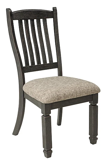 Tyler Creek Upholstered Side Chair in Black/Gray (Set of 2) D736-01 FedEx/UPS