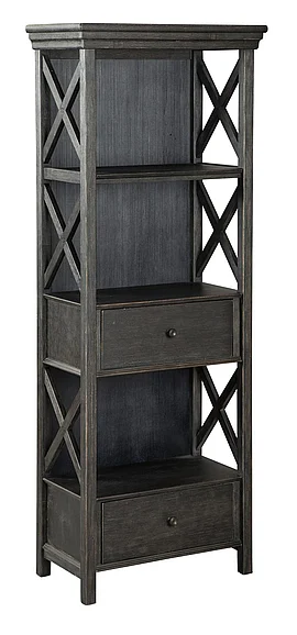 Tyler Creek Display Cabinet in Black/Gray D736-76 FedEx/UPS