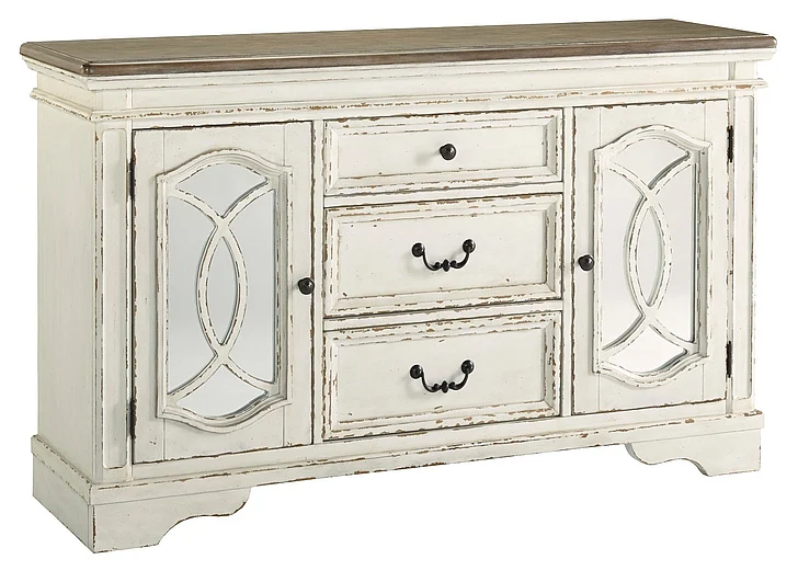 Realyn Dining Room Server in Chipped White D743-60
