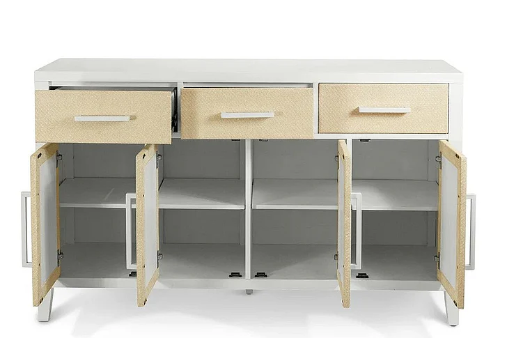 Sea Winds (Lineage) Miramar 4-Door / 3-Drawer Credenza (60") in Sand D77715-SAND