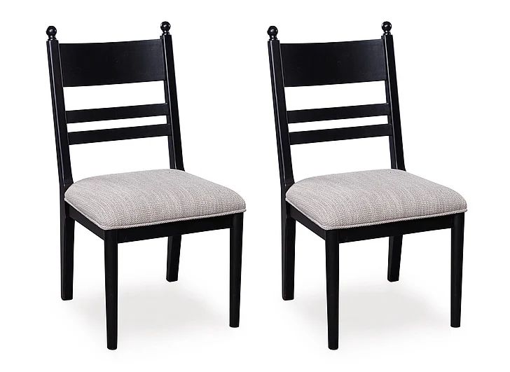 Chadworth Dining Chair (Set of 2) in Black D824-07 FedEx/UPS