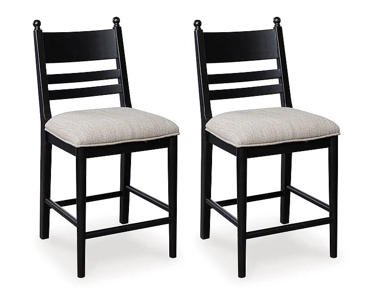 Chadworth Counter Height Barstool (Set of 2) in Black D824-724 FedEx/UPS