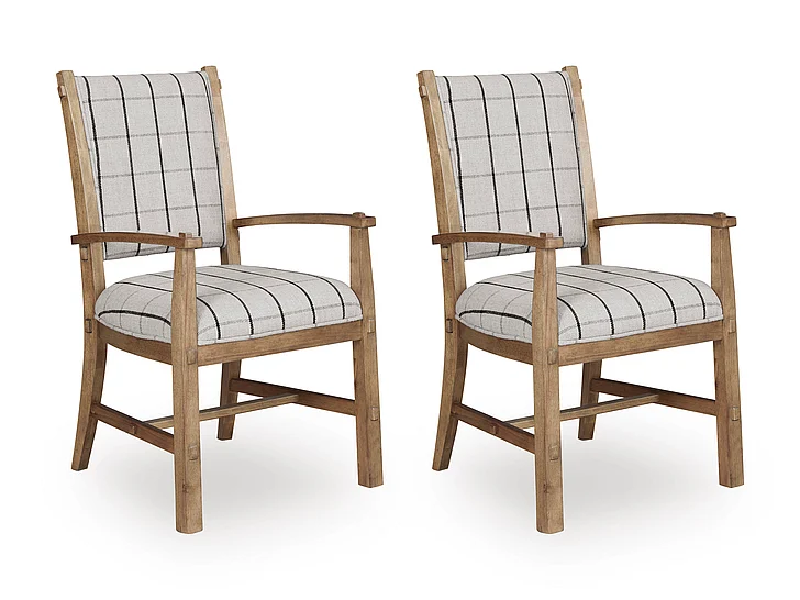 Ridgester Dining Arm Chair (Set of 2) in Light Brown D858-01A