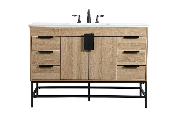 Elegant 48 In. Single Bathroom Vanity in Mango Wood VF488W48MW