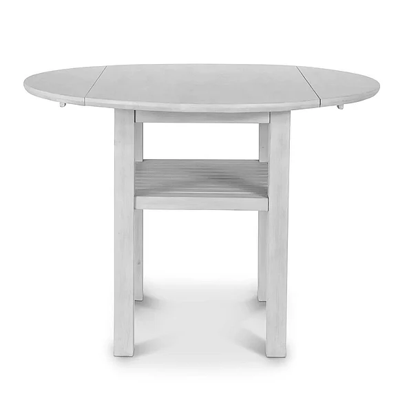Sea Winds (Lineage) Geneva Drop Leaf Dining Table in Distressed White D90085