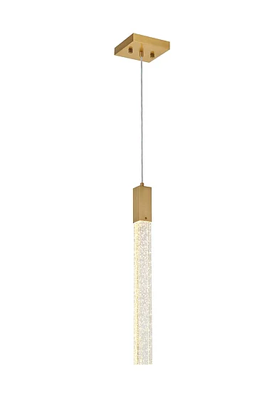 Elegant Weston 1 Light Pendant in Satin Gold 2066D5SG