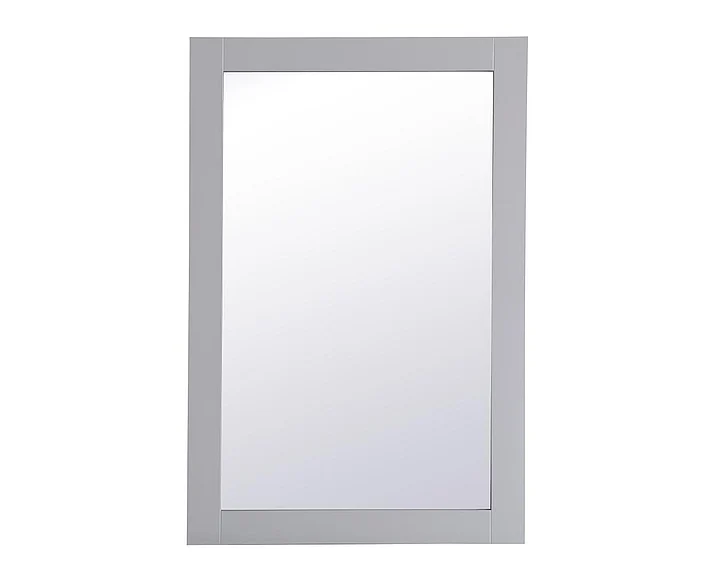 Elegant Aqua Rectangle Vanity Mirror 24 In. in Grey VM22436GR