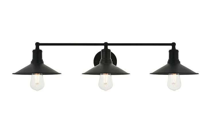 Elegant Etude 3 Light Black Wall Sconce LD4033W33BK