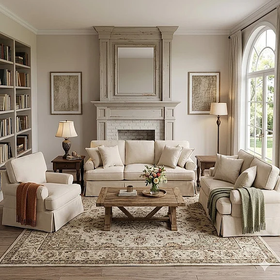 Sunset Trading Horizon 2pc Living Room Set in Tan