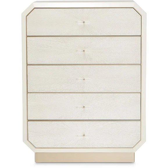 AICO La Rachelle Drawer Chest in Medium Champagne 9034070-136