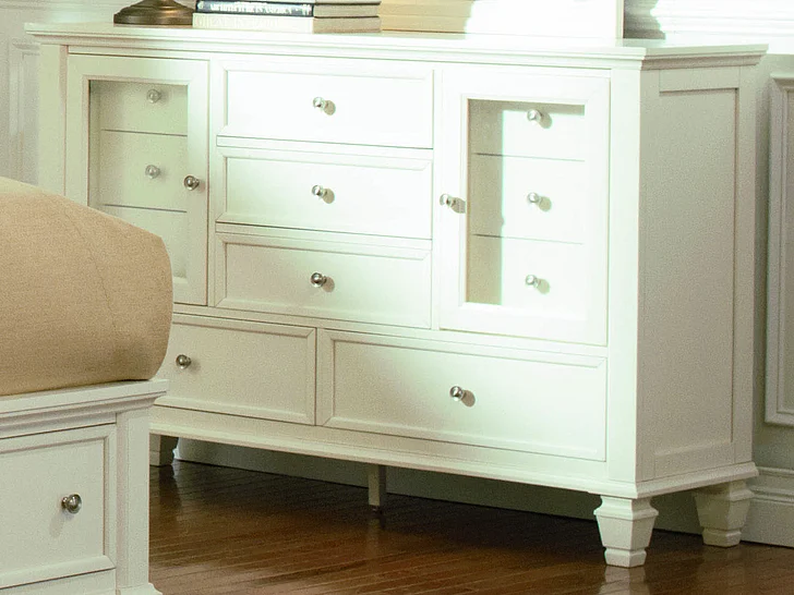 Coaster Sandy Beach Dresser in White 201303