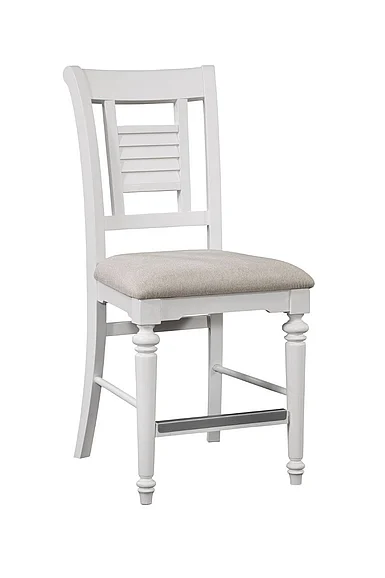 American Woodcrafters Cottage Traditions Counter Height Chair - Set of 2 - White Cottage D-6510-653