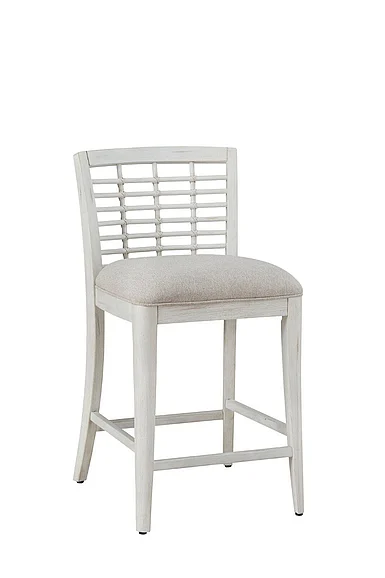 American Woodcrafters Beach Comber Counter Stool - Set of 2 - White D-8510-653
