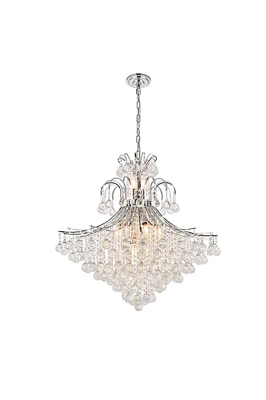 Elegant Toureg 15 Light Chrome Chandelier Clear Royal Cut Crystal V8005G31C/RC