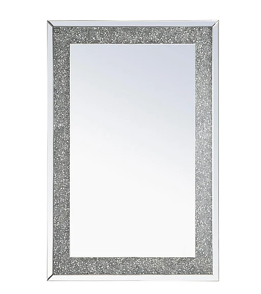 Elegant 31.5 In. Rectangle Crystal Mirror in Clear Finish MR9173 CLOSEOUT