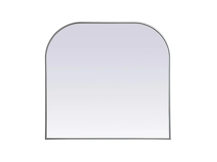 Elegant Metal Frame Arch Mirror 40X38 In. in Silver MR1B4038SIL