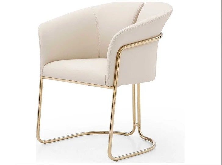 Whiteline Modern Jolie Dining Armchair in DAC1923-BEI