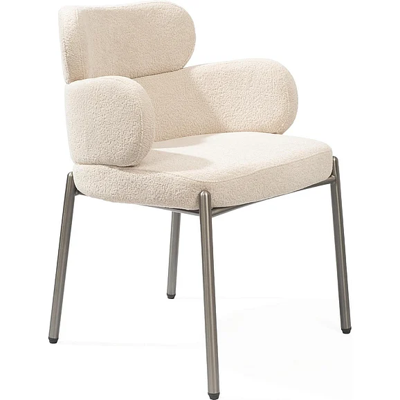 Whiteline Modern Adele Dining Armchair in DAC2036F-TAU CLOSEOUT