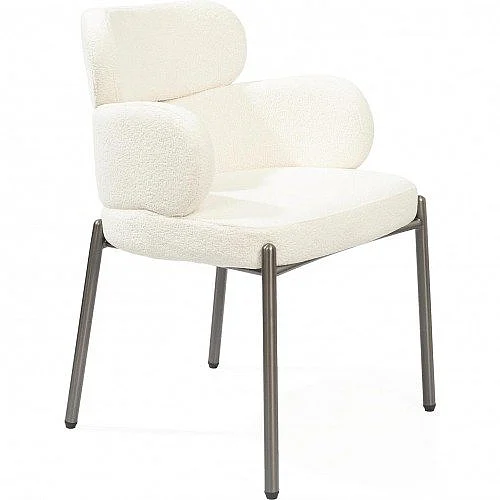 Whiteline Modern Adele Dining Armchair in DAC2036F-WHT CLOSEOUT