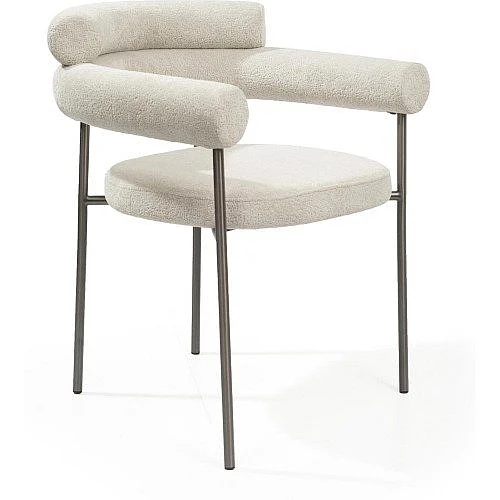 Whiteline Modern Ella Dining Armchair in DAC2037F-LGRY