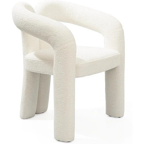 Whiteline Modern Mirage Dining Armchair in DAC2039F-WHT