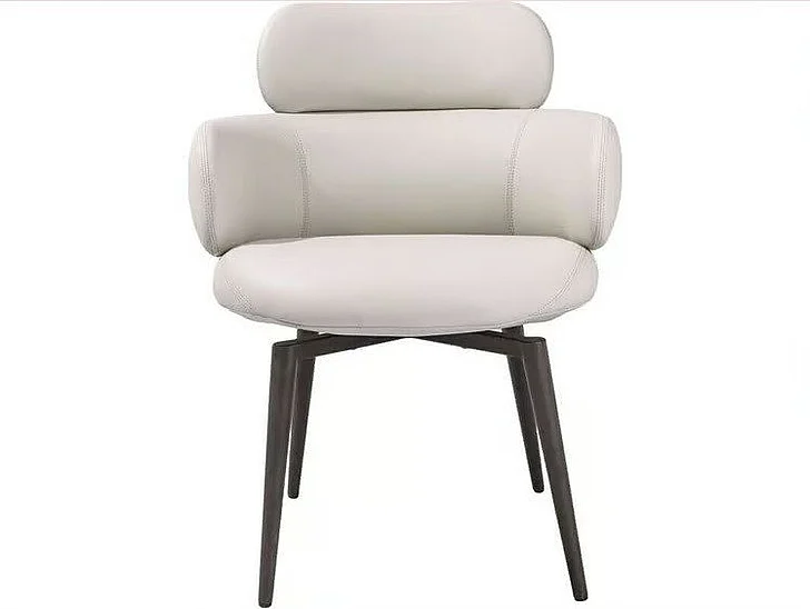 Whiteline Modern Como Swivel Dining Chair in DAC2069P-LGRY