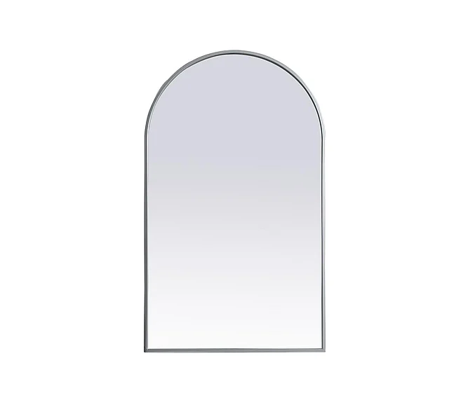 Elegant Metal Frame Arch Mirror 24X40 In. in Silver MR1A2440SIL