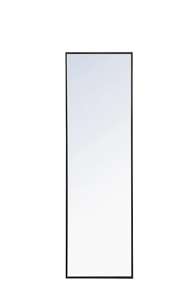 Elegant Metal Frame Rectangle Mirror 18 In. Black MR4081BK