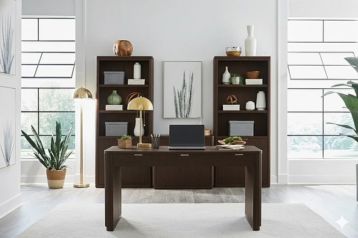 Aspenhome Rylan 4pc Office Set in Dark Roast