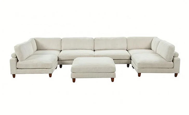 Furniture of America Dagenham Sectional in Beige FM6800BG-A