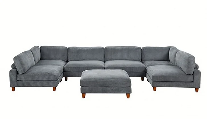 Furniture of America Dagenham Sectional in Gray FM6800GY-A