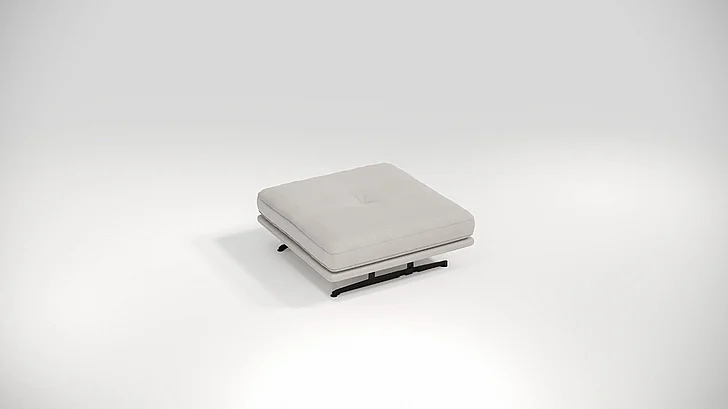 Enza Home Dakar Square Ottoman Module 2219 K2 Gk:16405 Light Gray 01653328