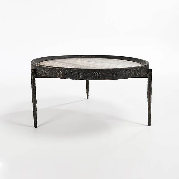 Classic Home Dakota Round Coffee Table in Black 51005091 CLOSEOUT