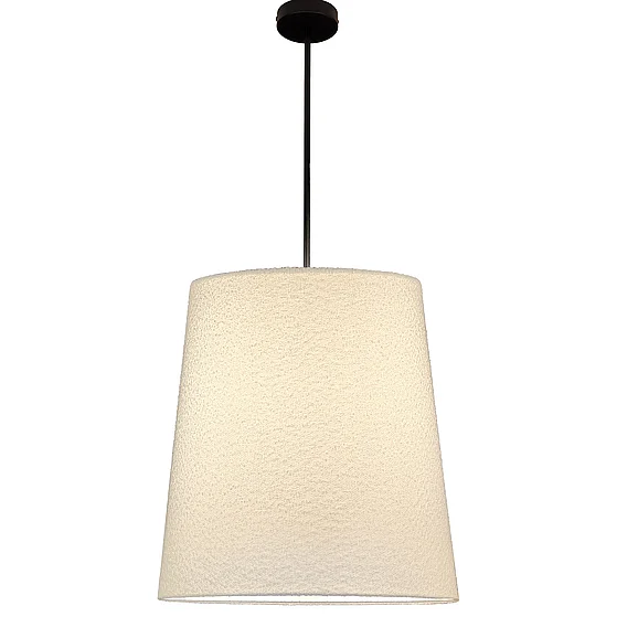 Dainolite Dalia 1LT Incandescent Pendant, MB w/ WH Boucle Shade DAL-201P-MB